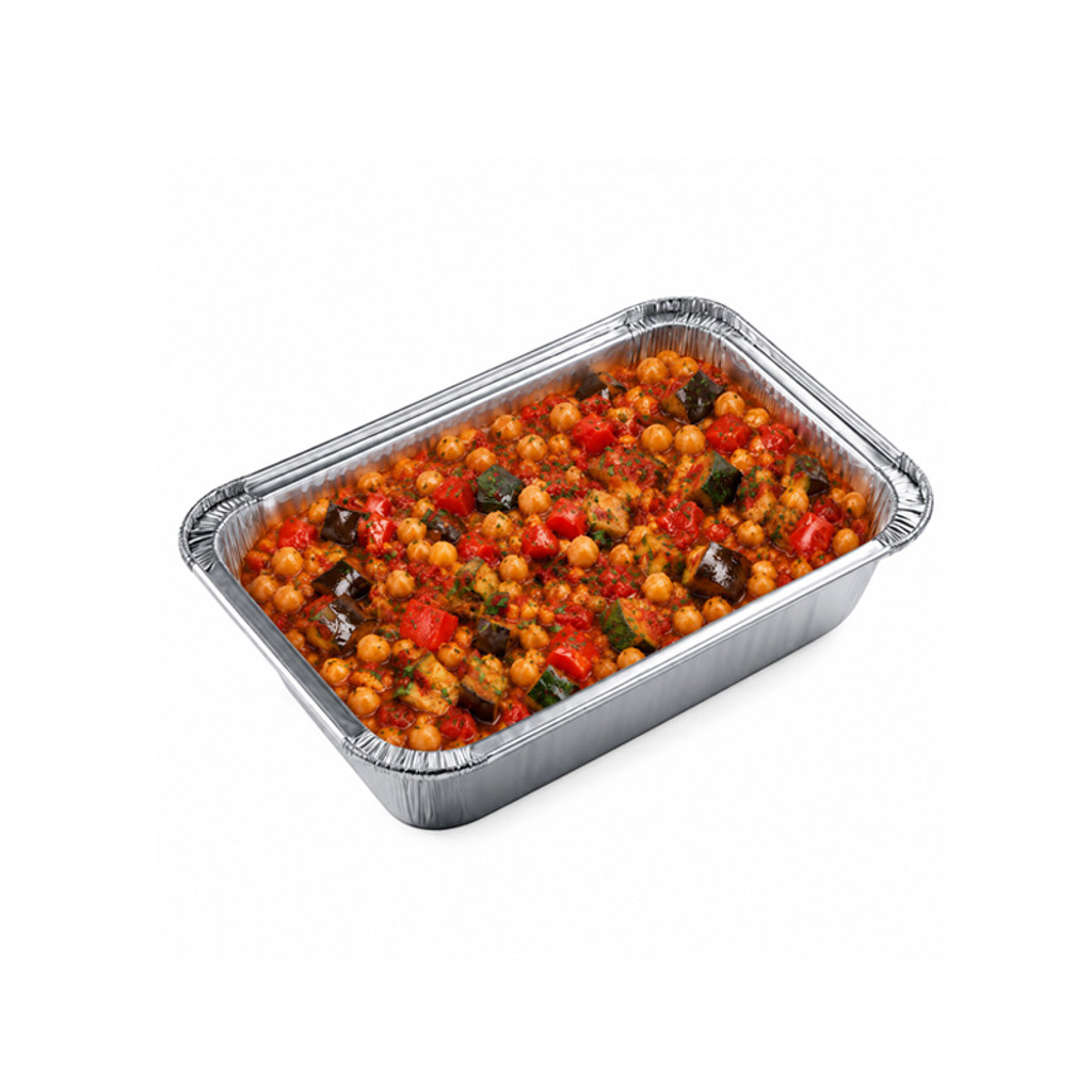 Spiced Chick Pea Stew with Roast Aubergine, Courgette & Red Pepper (V)(VG) [+£6.59]