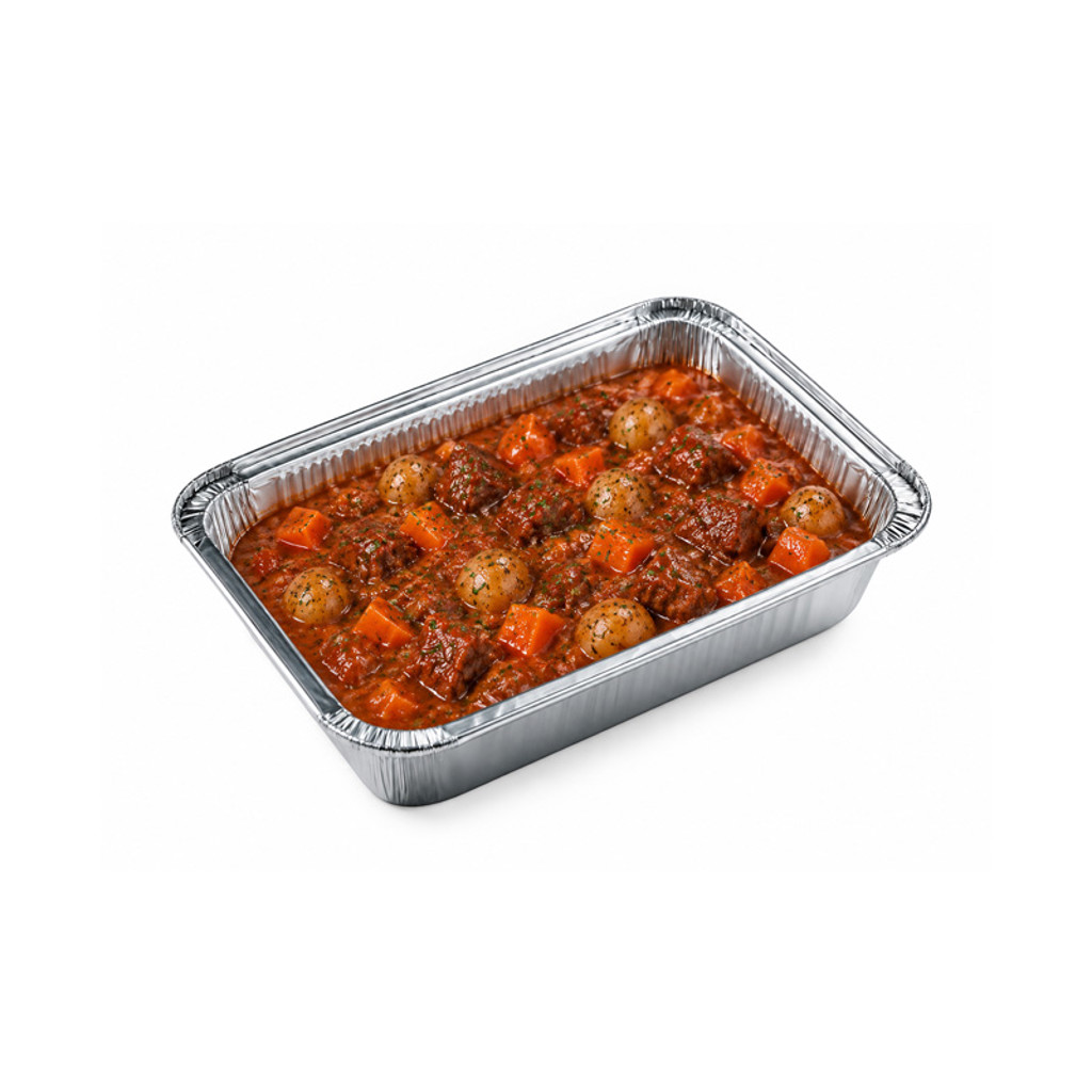 Slow Cooked Beef Bourguignon with Smoked Bacon & Button Mushroom (GF) [+£6.59]